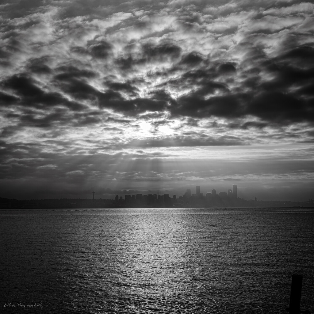 Sun Rays over Seattle by theredcamera