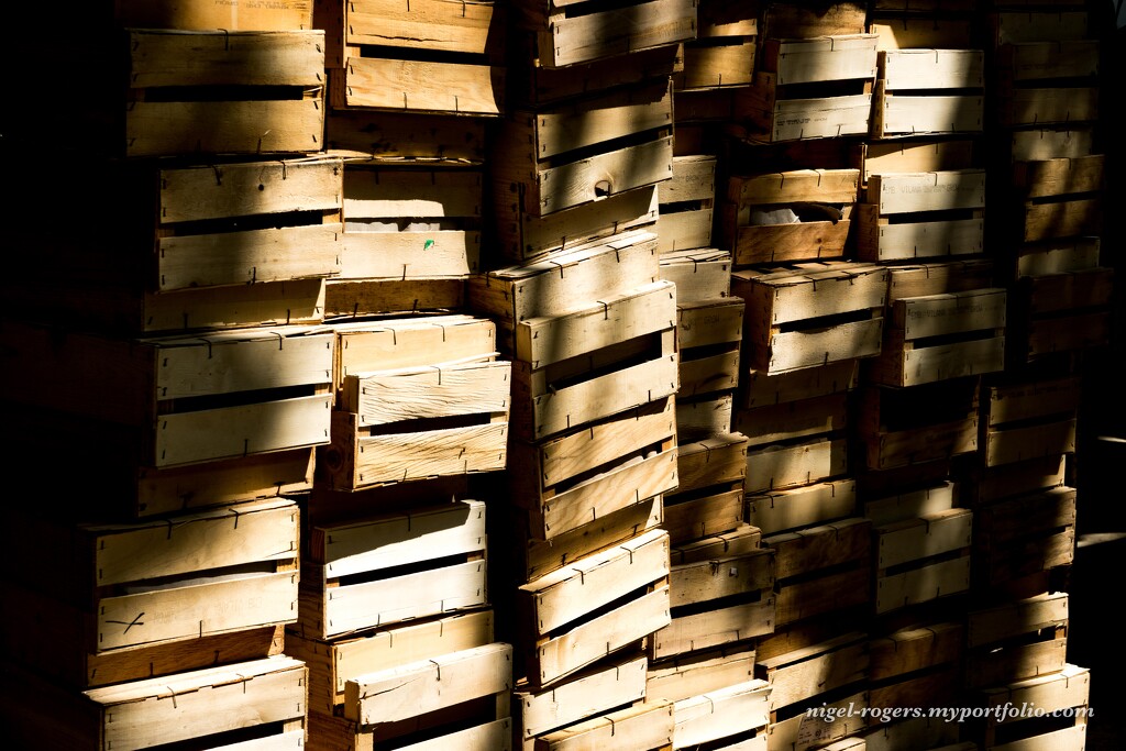 Crates in the shadows by nigelrogers