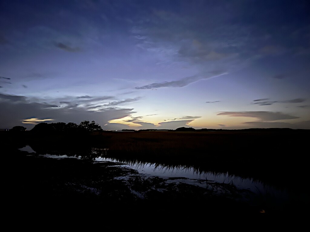 Early evening marsh after sunset by congaree