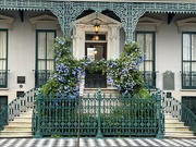12th Nov 2022 - Historic home with plumbago wreath, Charleston,SC