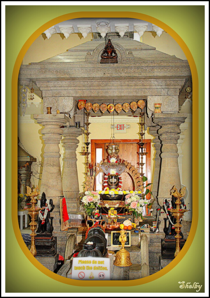 Main ALtar of Hindu Temple by vernabeth