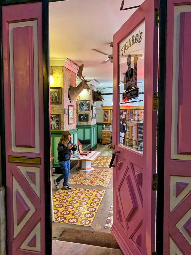 Pink barber shop.  by cocobella
