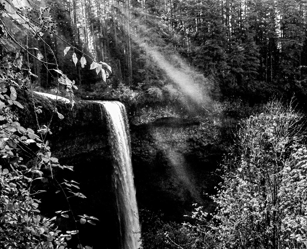 South Falls and Sun Rays by thedarkroom