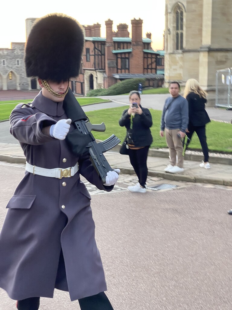 One of the Windsor guards marching resolutely.   by bill_gk
