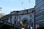 13th Nov 2022 - Waterloo Station with kites. A demonstration to co-incide with the COP summit was going by