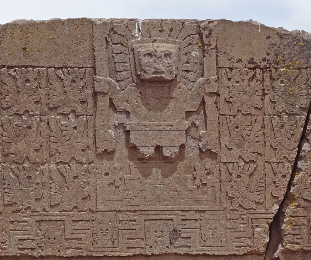 Detail from the Gateway of the Sun, Tiwanaku, Bolivia by marianj