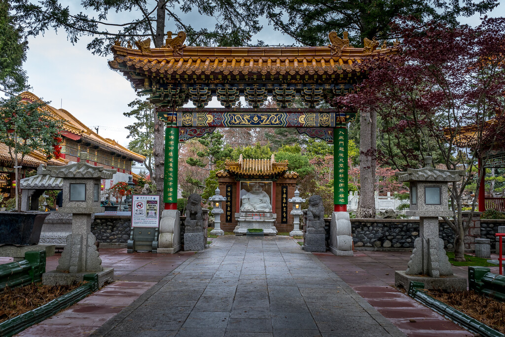Garden Entrance, Buddhist Temple by cdcook48