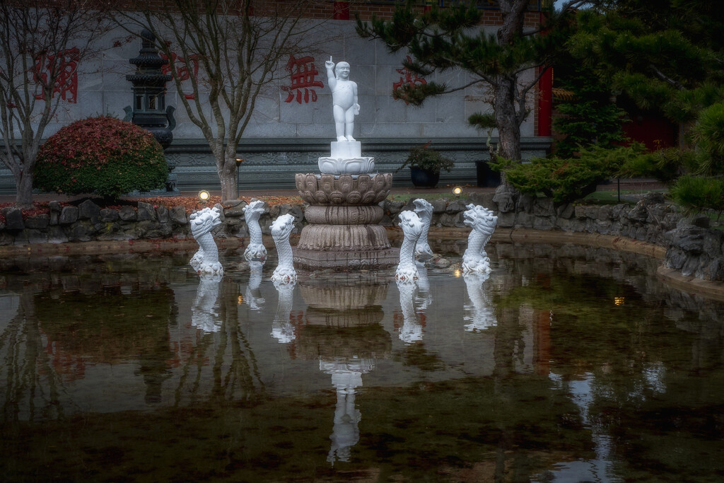 Fountain, Buddhist Temple Garden by cdcook48