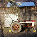 Tractor by the barn