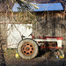 Tractor by the barn