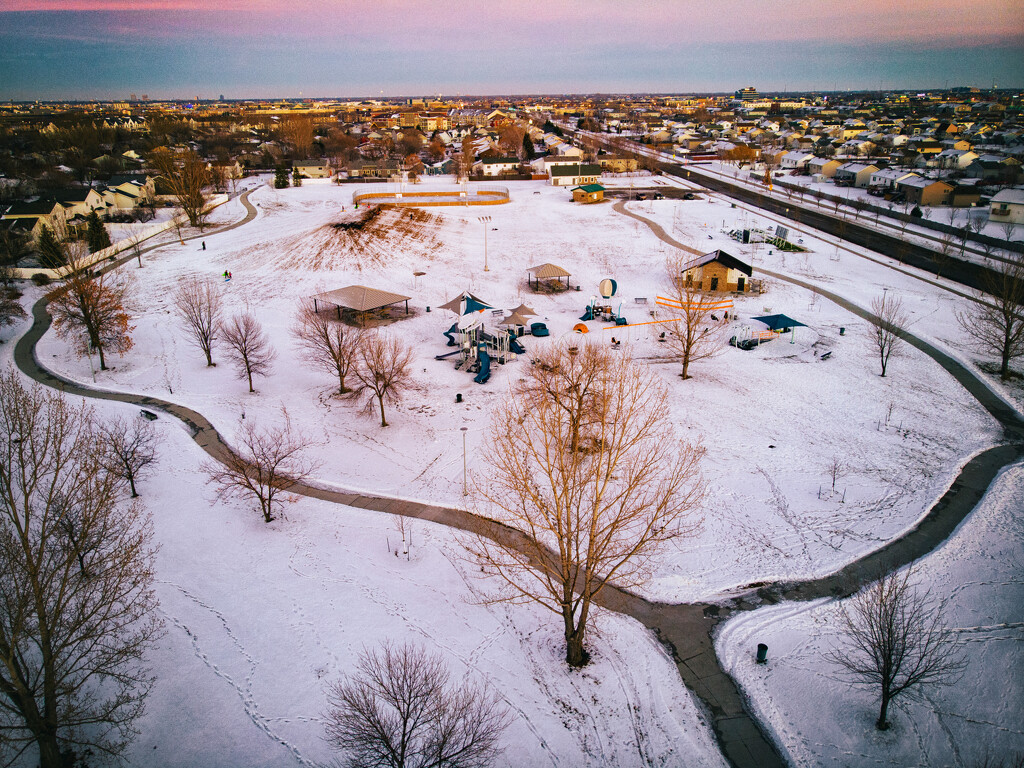Drone park dusk by jeffjones