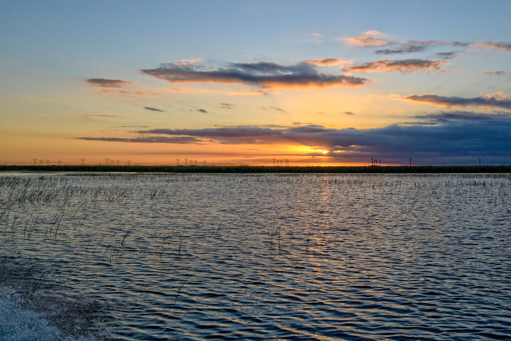 Sunset over the Everglades by danette
