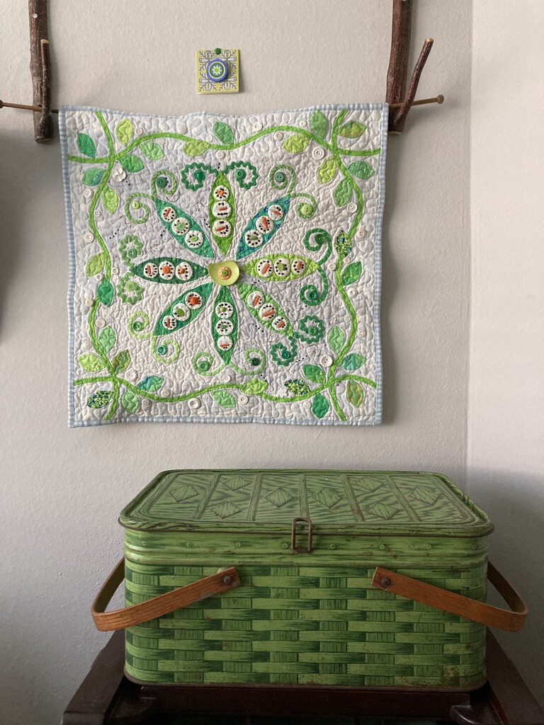 new to my “vintage green metal picnic basket” collection  by wiesnerbeth