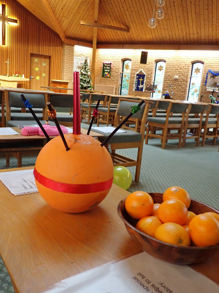 Preparing to craft a Christingle by speedwell