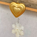 Golden heart and snowflake.  by cocobella