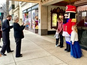 10th Dec 2022 - Kids take pics with the Nutcracker Before the performance. 