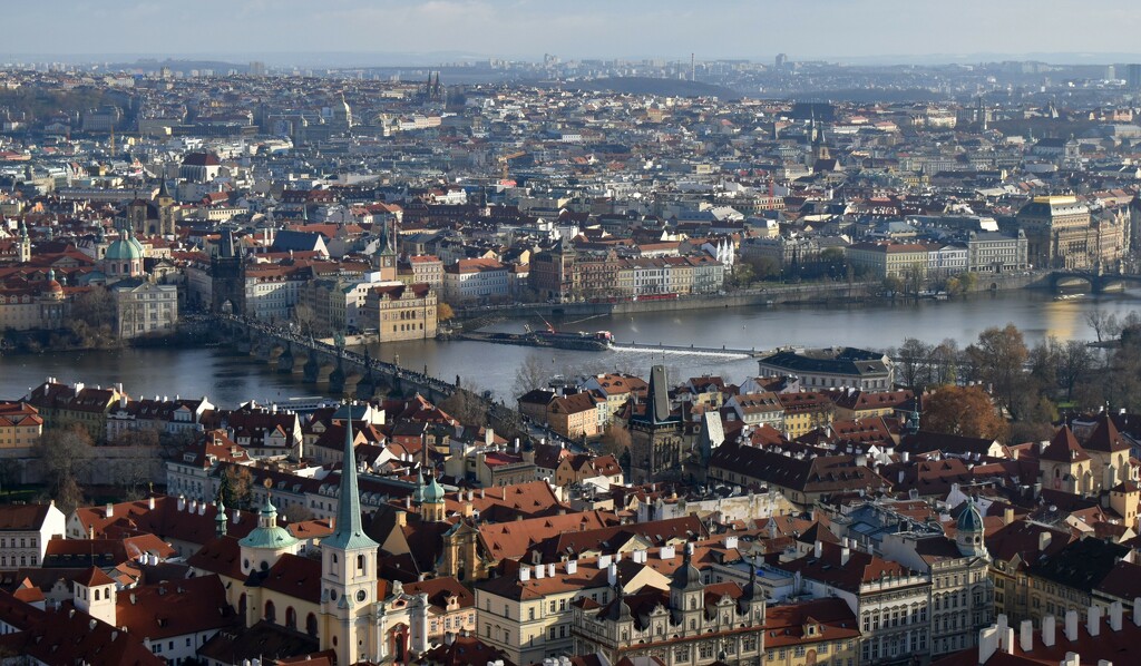 The view over Prague from the 100m high tower of the Cathedral by anitaw