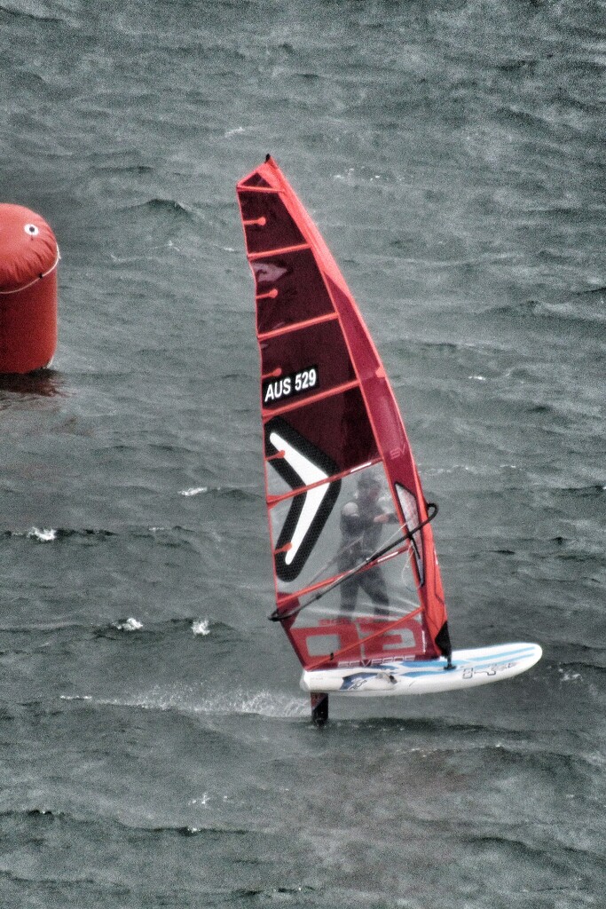 The weather turns foul on the sailboard hydrofoil championships … by johnfalconer