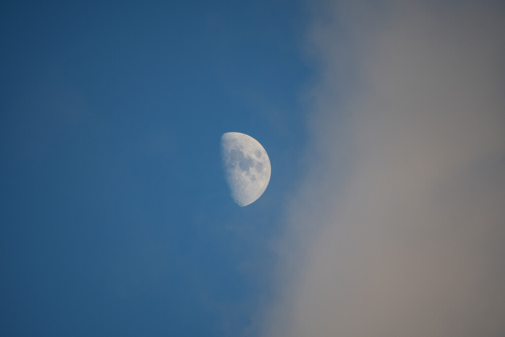 Clouds and Moon Collide by kareenking