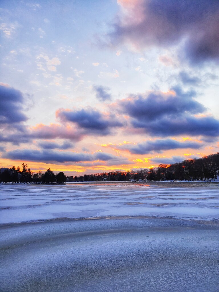 winter sunset by edorreandresen