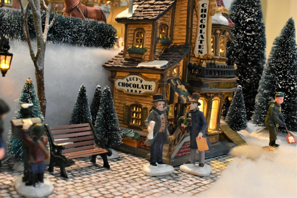A scene from our Christmas village by anitaw