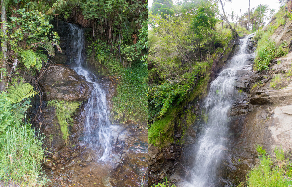 2 Waterfalls 10m apart after heavy rain by creative_shots