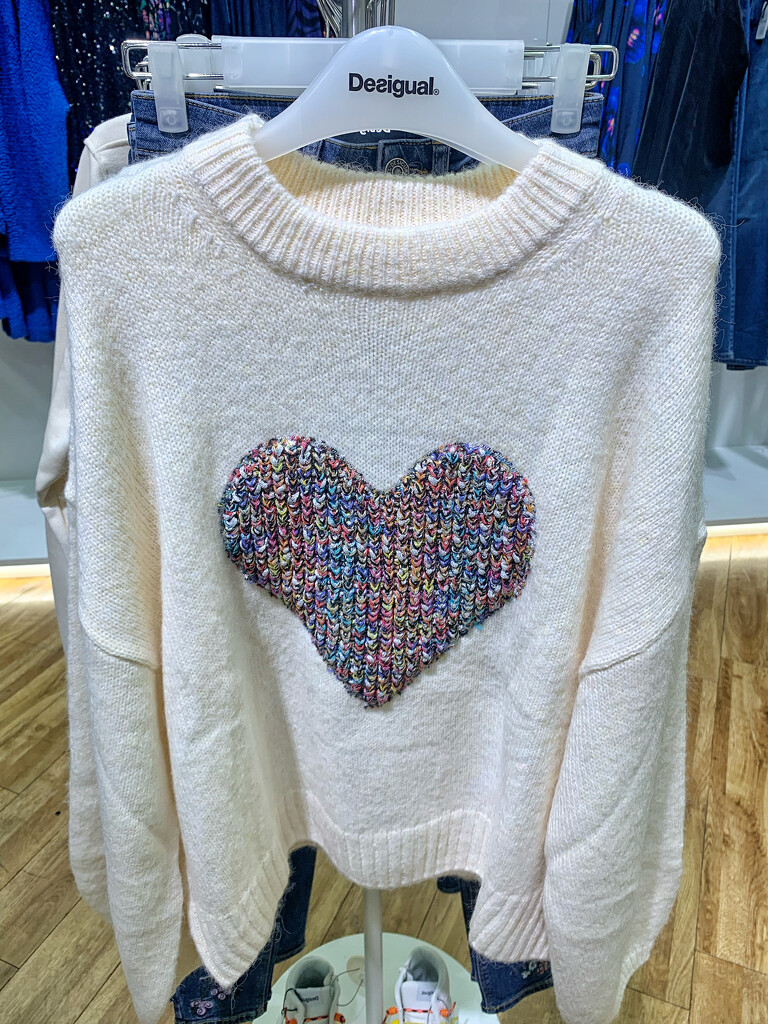 Christmas sweater with a heart.  by cocobella