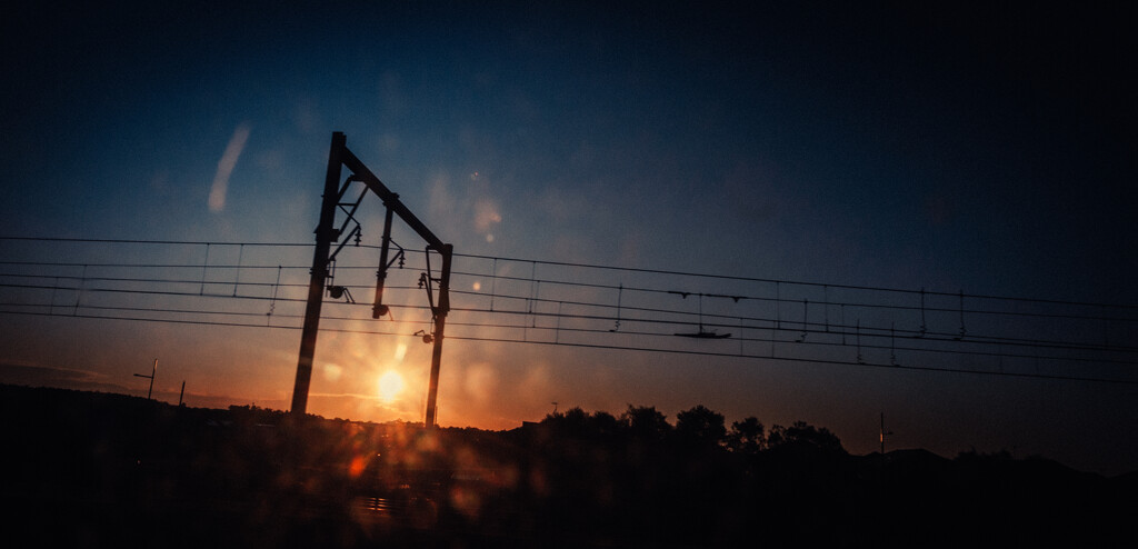 railway under sunset by mumuzi