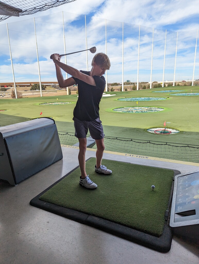 Mack at Top Golf  by sally297