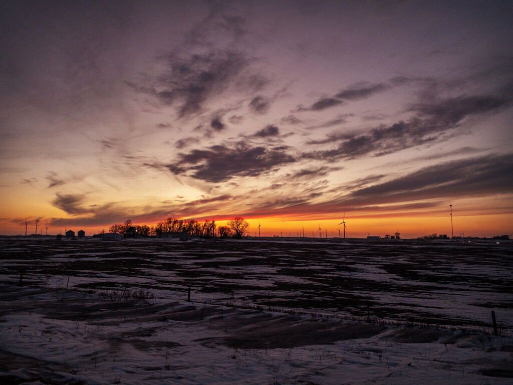 Sunset near Mason. Iowa by jeffjones