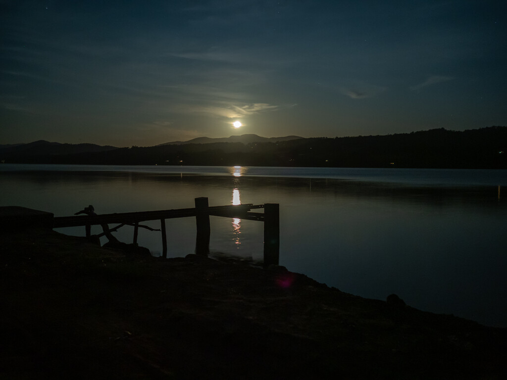 Moon rise over Huon River by gosia