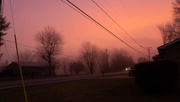 3rd Jan 2023 - Car lights in the fog at sunrise