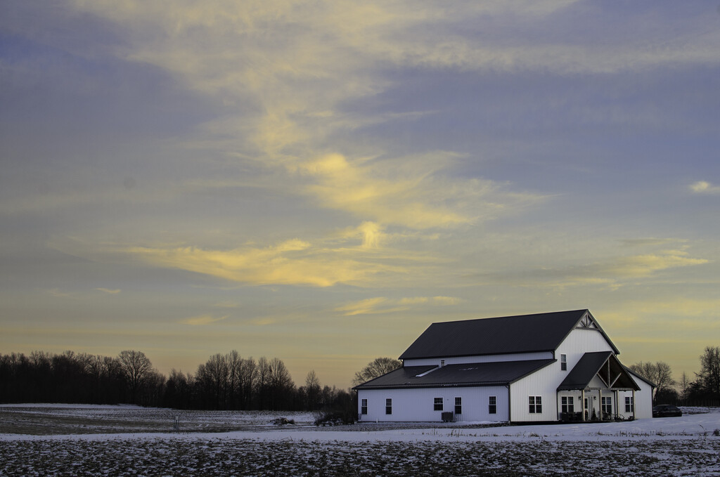 Leaning into a winter evening in Franklin County by ggshearron
