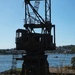 Remains of old crane at ww2 shipyards. Cockatoo Island in Sydney Harbour.  by johnfalconer