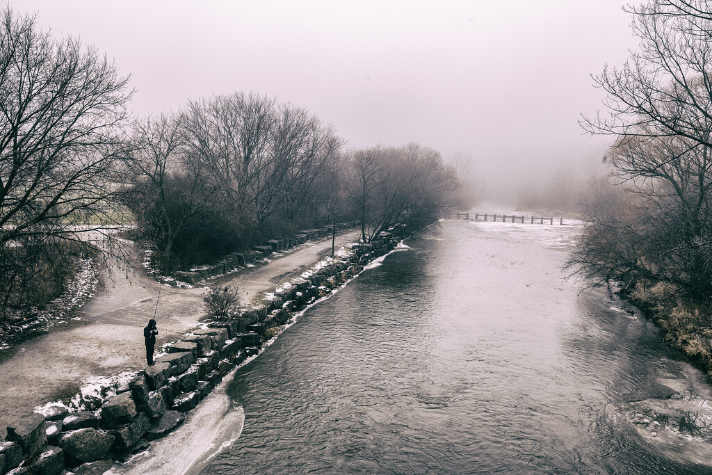 Credit River Winter Fishing by pdulis