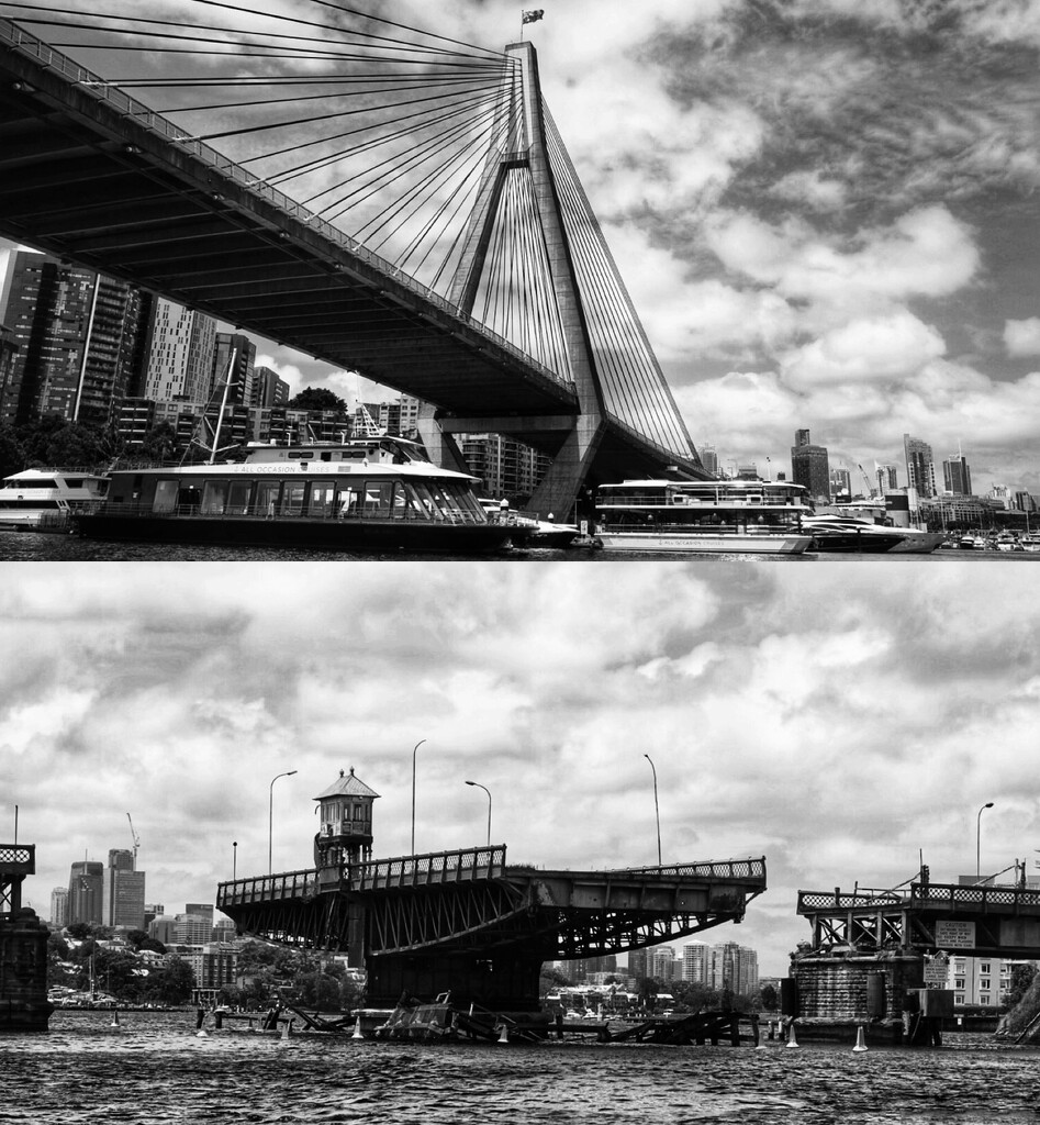 The top bridge replaced the bottom bridge in 1995. I’ve driven over the both thousands of times.  by johnfalconer