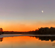 19th Jan 2023 - It was a beautiful sunrise and then there was a crescent moon