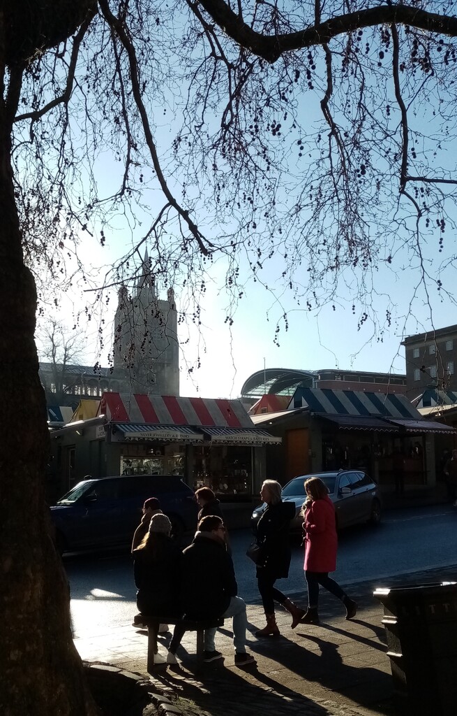 Norwich Market and St Peter Mancroft Church. Norwich, UK by g3xbm