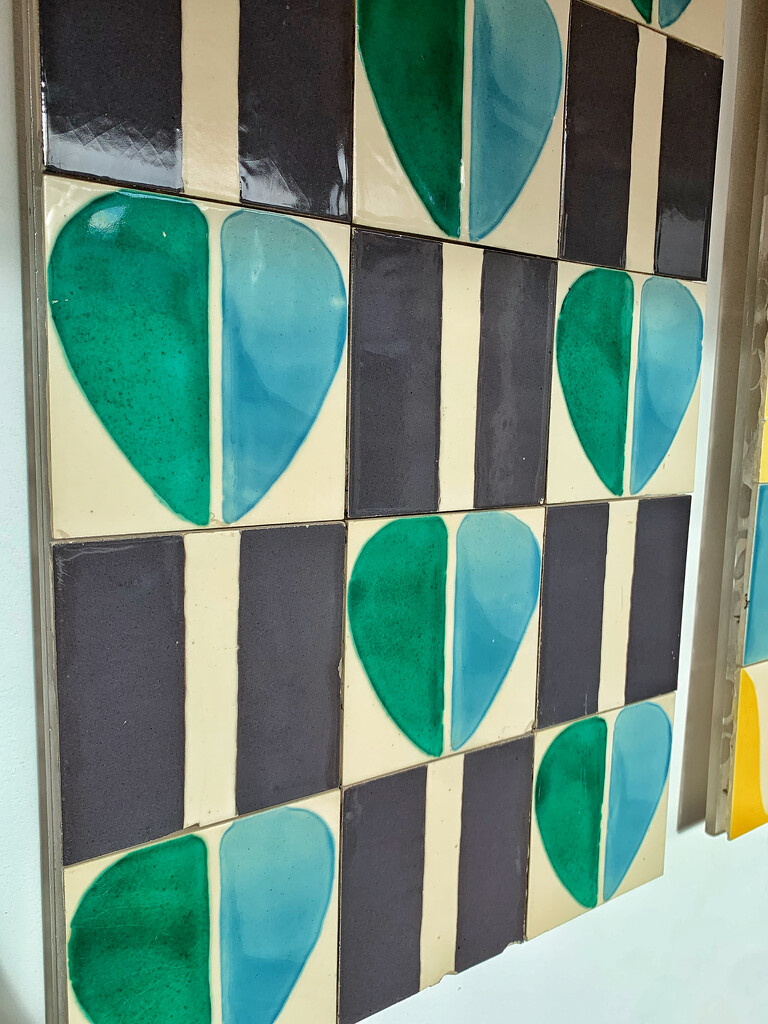 Half green half blue hearts.  by cocobella
