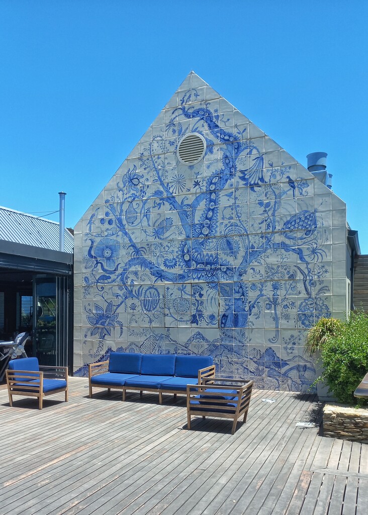 Blue Tiled Wall  by salza