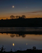 23rd Jan 2023 - The Crescent moon with Venus and Saturn 