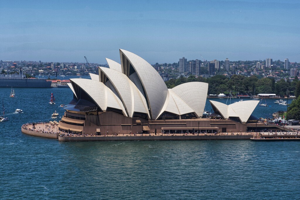 Sydney Opera House from bridge.  by johnfalconer
