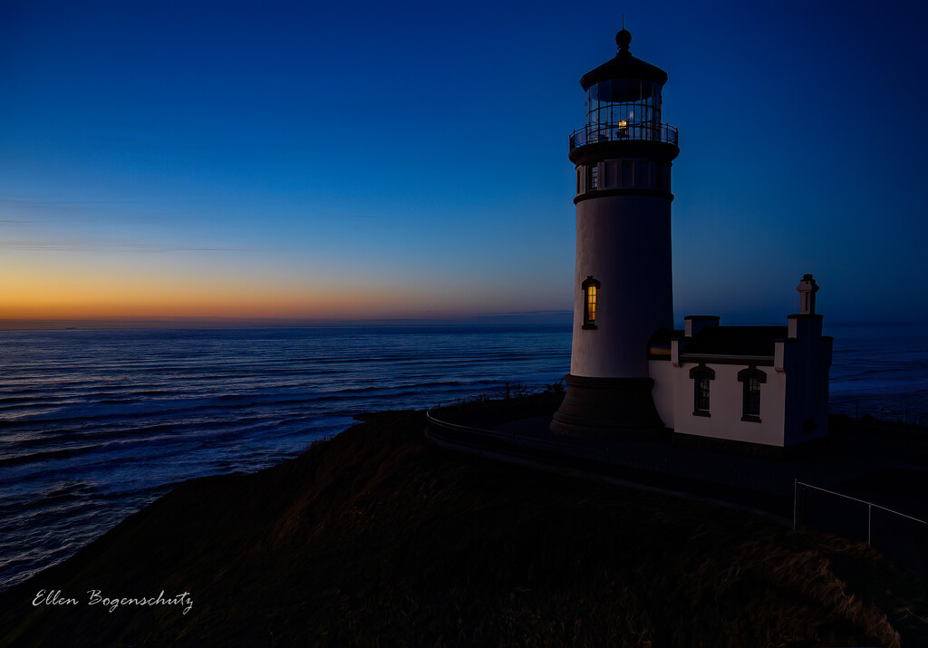 North Head Light House at Sunset by theredcamera