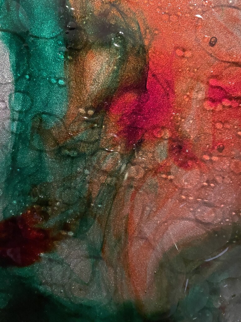 Oil and Water abstract (with color!) by mcsiegle