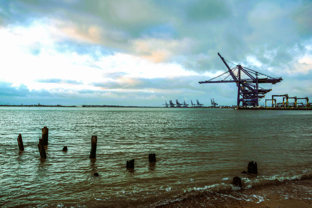 view of the port of Felixstowe by cam365pix