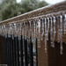 Icicles on Deck Railing by dkellogg
