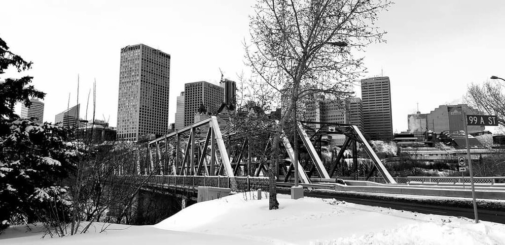 Edmonton In Black and White...Skyline  by bkbinthecity