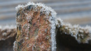 5th Feb 2023 - Frost crystals on a broken brick...