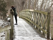 7th Feb 2023 - Hiking friend on a bridge 