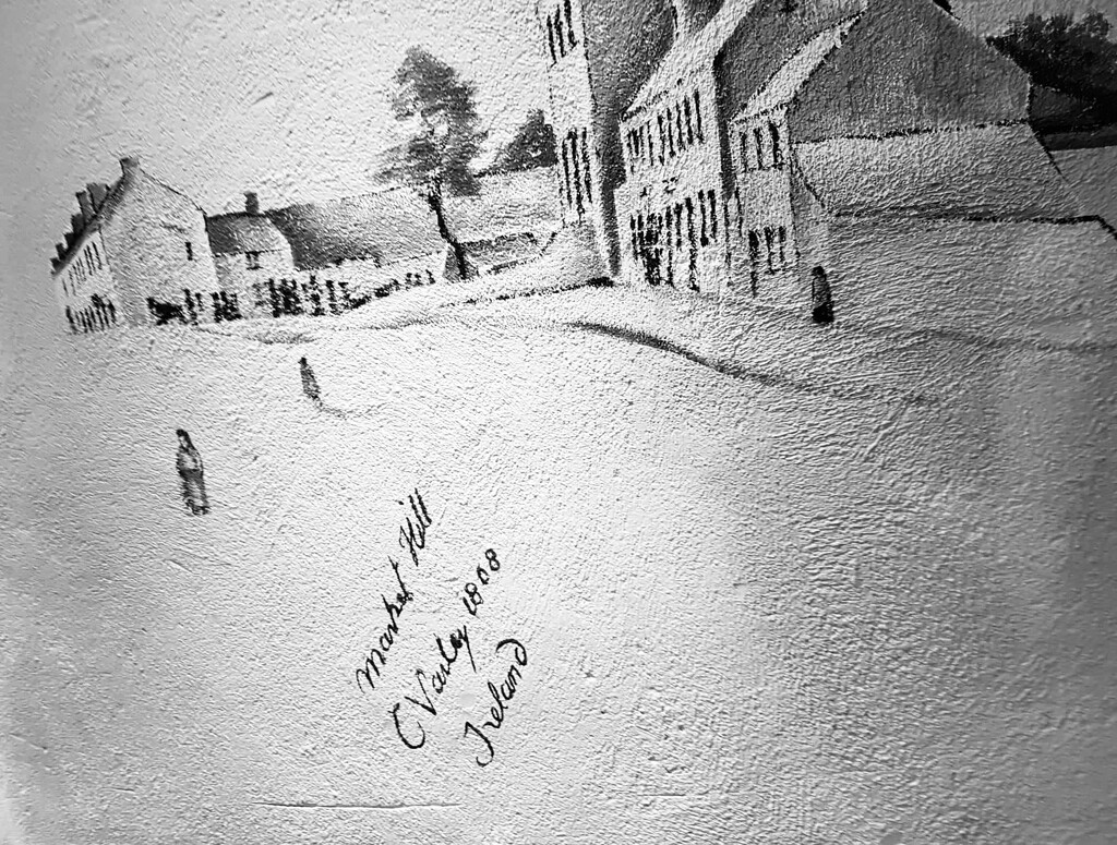 Found this painting on a wall of an eatery in Market Hill. County Armagh when there 5yrs ago , this is where my Mums family came out from 1850s by Dawn